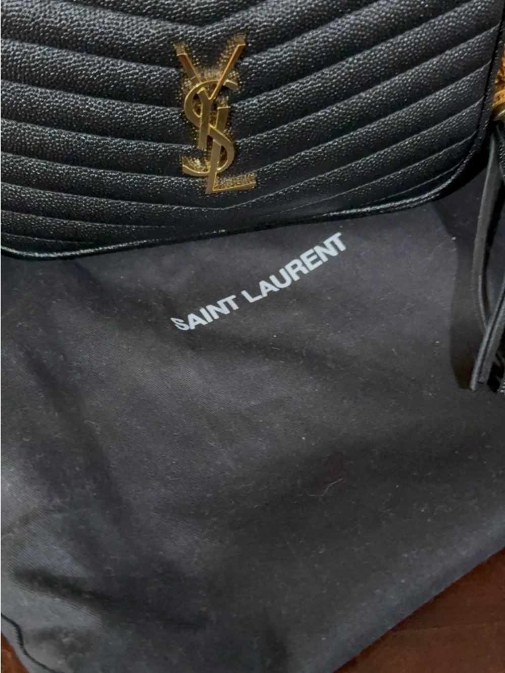Saint Laurent Black Quilted Camera Crossbody with Gold YSL Logo - Picture 3 of 11